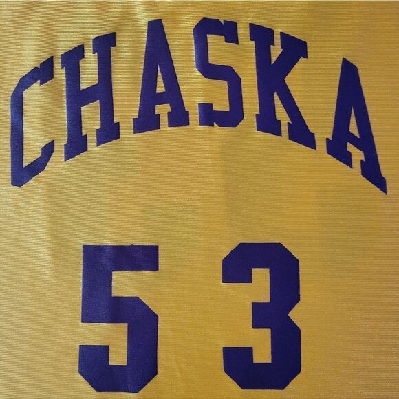 Chaska High School Hawks #53 Basketball Yellow Jersey - Picture 8 of 14